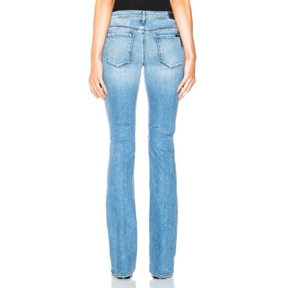 NWT RtA med  wash mid rise distressed flare jeans - Picture 11 of 16